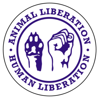 Human Liberation Animal Liberation Sticker (Purple)